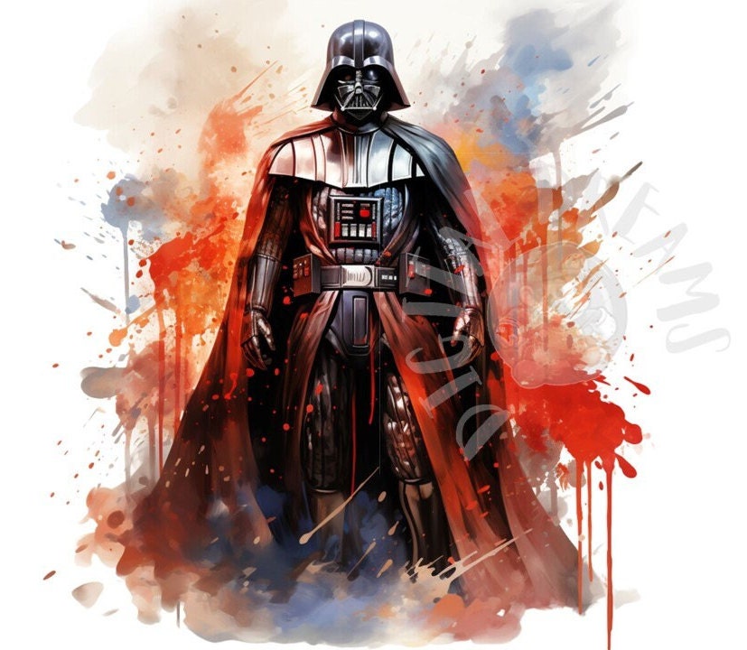 Vader Wall Darth Art Etsy -