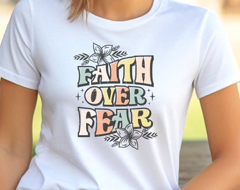 Camiseta "Fe sobre el miedo": Camiseta gráfica motivacional