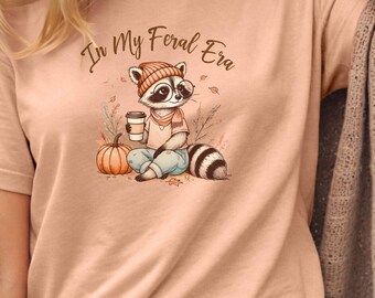 T-shirt Feral Era Raccoon - herfst natuurshirt