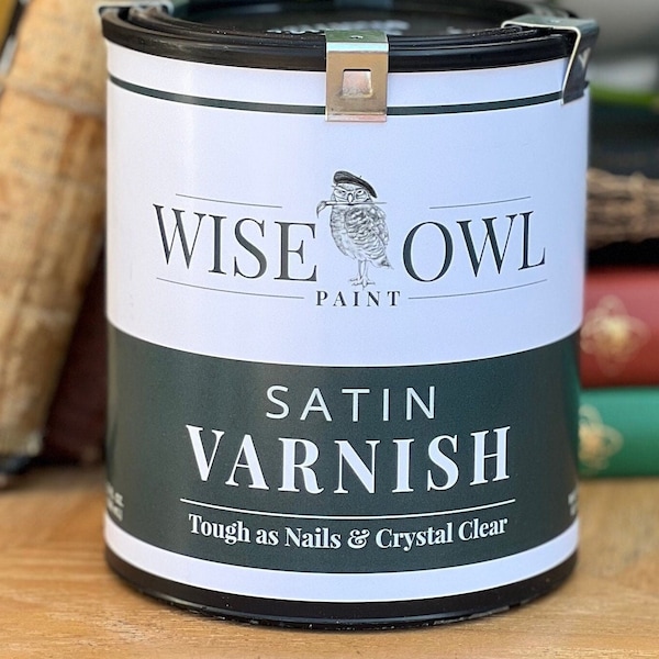 Wise Owl Varnish for Furniture, Matte or Satin Varnish Topcoat for Painted or Wood Furniture, Chalk Paint Top Coat, Furniture Paint Topcoat