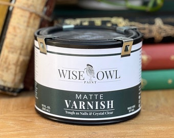 Wise Owl Varnish for Furniture, Matte or Satin Varnish Topcoat for Painted or Wood Furniture, Chalk Paint Top Coat, Furniture Paint Topcoat