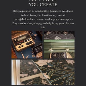 Collage showing drawer lining projects using floral and botanical vintage contact paper. Features contact information for The Lone Hare and inspiration for refinished furniture and home décor. Perfect examples of vintage shelf liner and retro contact paper in use, ideal for drawers, shelves, or accent details that elevate antique and modern interiors alike.