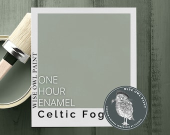 Wise Owl Paint Celtic Fog Wise Owl One Hour Enamel Paint OHE furniture paint cabinet paint best enamel paint durable paint with topcoat