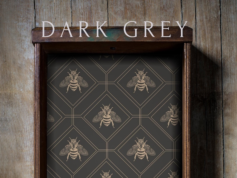Art Deco Bee Peel and Stick drawer liner for furniture, bee shelf liner for drawers, fabric contact paper bee peel and stick contact paper