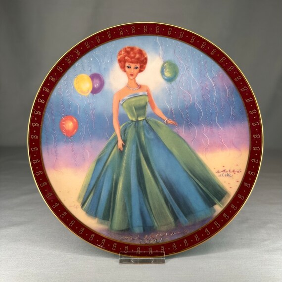 The 1963 Barbie Senior Prom Porcelain Collector s Plate limited Edition Etsy
