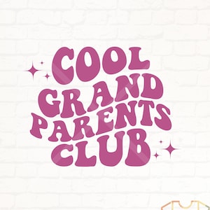 Cool Grandparents Club PNG, Abuelos PNG, archivo de corte cricut, descarga digital