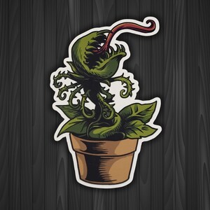 Venus Flytrap Sticker Plant Sticker Evil Plants Carnivorous Water Resistant Oddities Curiosities