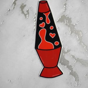 Lava Lamp Stickers, Lava Stickers, Lava Light Stickers, Lava Heart Stickers, Lava Lamp Aesthetic, Red and Black Stickers, Waterproof Sticker