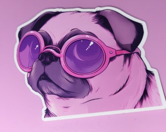 Cool Pug Sticker