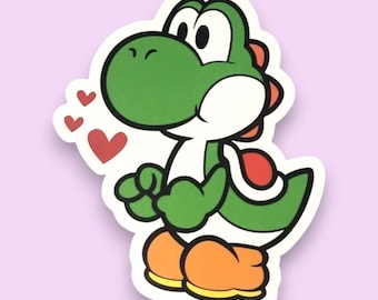 Super Mario Yoshi Sticker, Yoshi Sticker, Yosh Sticker, Super Mario Stickers, Gaming Stickers, Cheap Stickers, Cute Stickers, Yoshi Stickers