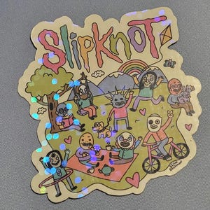 Slipknot Sticker, holographisch, Cute Slipknot Sticker, Slipknot Sticker, Corey Taylor, Metal Musik Sticker