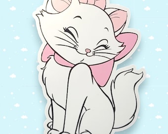 Marie from The Aristocats sticker, Cute Kitty Sticker, Funny Animal Stickers, Cheap Stickers, Waterproof Stickers, Disney Stickers
