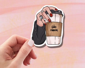 Coffee Sticker, Trendy stickers, Coffee Shop, Coffee Decals, Cool Stickers, Baddie sticker, Boss babe sticker, Biker Babe Sticker, Coffee