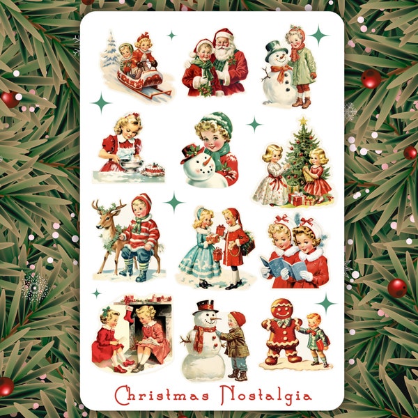 Christmas Stickers Sheet Etsy Christmas Stickers Sheet Etsy