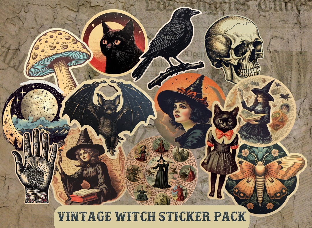 Apothecary Sticker Sheet Dark Academia Stickers Bookish Sticker Stationery  Witch Sticker Witchy Stickers RPG Fantasy 