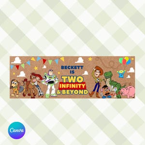 Toy Story Two Infinity Birthday Banner Template | Editable Party Design (Digital Download)