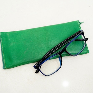 Genuine Leather Pouch Sunglasses Spectacle Case Three Zipped Double Sided Pouch Goggles, Eyeglasses Top Quality Leather Pouch in Australia