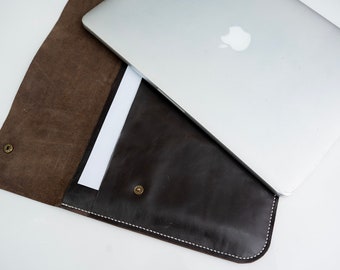 MacBook Pro Case Mac Air 13' 14' inches Leather Cover Laptop Sleeve Genuine Leather case 14.5X9.5 Inches Local Top Quality Leather