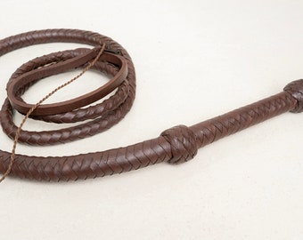 Genuine Cow Leather Bullwhip 4 Feet Long Handmade Black Stock Whips in Australia