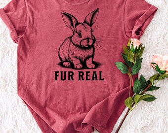 Cute Bunny Tee Shirt, Easter Bunny Comfort Colors® Shirt, Animal Shirt, Retro Rabbit Tee Shirt