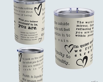 Neville Goddard Quotes Tumbler 10oz, Positive Manifestation Coffee Mug, Daily Reminder Motivational Quote Phrases, Small Tumbler Gift