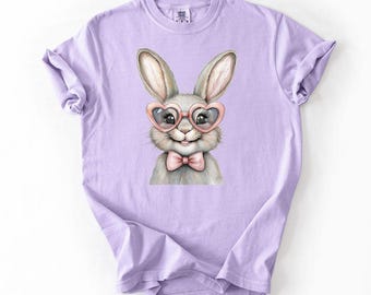 Easter Bunny Comfort Colors® Shirt, Cute Easter Shirt, Rabbit Easter Shirt, Happy Easter Day Gift, Pink Bunny Easter, Trendy Bunny Shirt