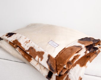 La manta Howdy-Baby, manta minky, manta para adultos, manta para asiento de coche, amorosa, manta para niños, regalo para bebés, regalo para recién nacidos, estampado de vaca, occidental, pony