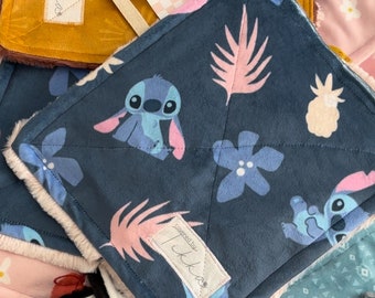 Manta Stitch para bebé, manta minky, manta para adultos, manta para asiento de coche, manta de abrazo, manta para niños, regalo para bebé, regalo para recién nacido