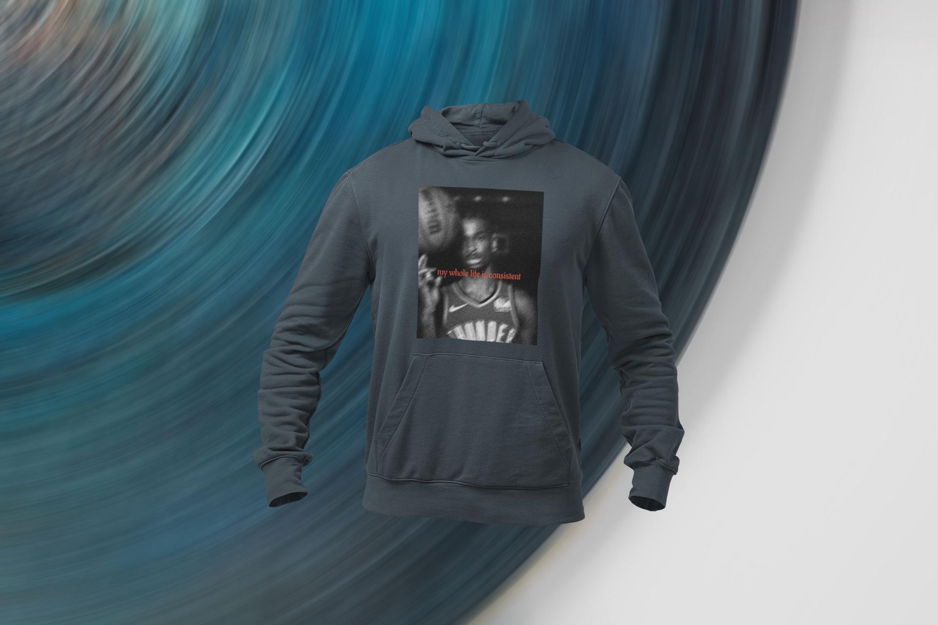 Sudadera con capucha estampada de algodón suave premium Shai