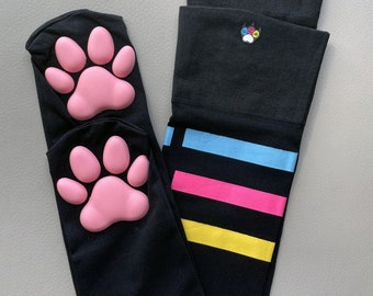 Nekomi Soft 3D Cat Paw Thigh High Socks