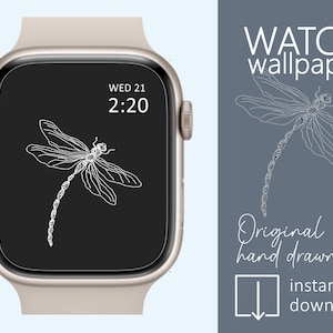 Dragonfly Apple watch wallpaper, Dragonfly Smartwatch wallpaper, Minimalist design