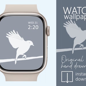 Bird Apple watch wallpaper, Bird Smartwatch wallpaper, Minimalist design