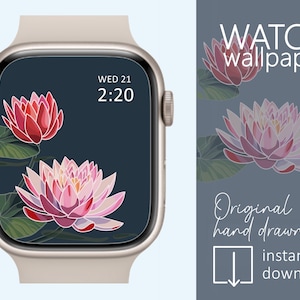 Water Lily Apple watch wallpaper, Water Lily Smartwatch wallpaper, Design élégant