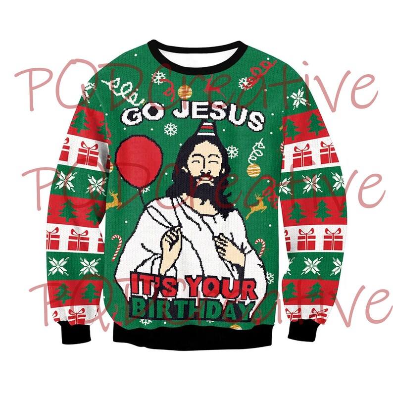 Jesus Christmas Sweater Men Women Ugly Christmas Jumpers Tops Etsy Canada