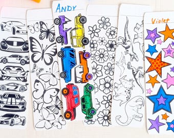 Coloring Bookmarks for Kids Classroom Activity | Color Your Own Bookmarks Bulk | Teacher Student Party Favor | Holiday & Themed Sets of 24