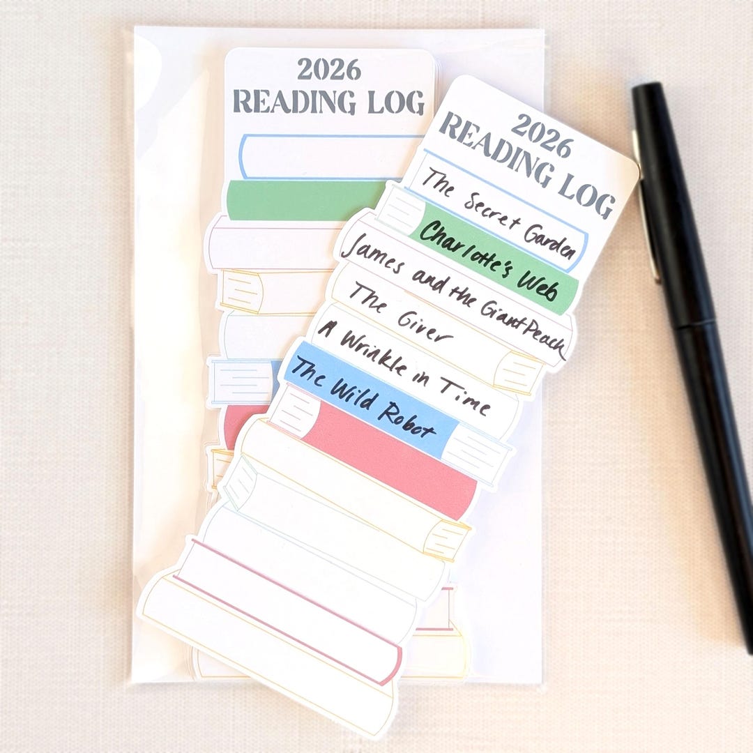 2026 Classroom Reading Log Bookmark - Book Tracker Double-sided Page ...
