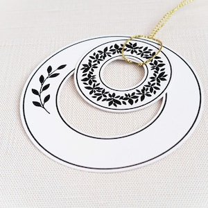 Cadeaukaartjes - Set van 10 ronde LOOPIT-cadeaukaartjes cadeaukaartjes met bloemenblad