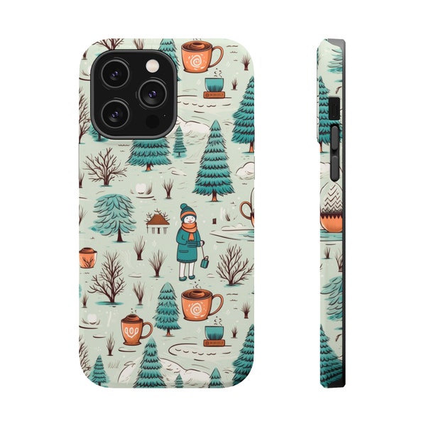 9 Styles of Cozy Winter, Coffee MagSafe Tough Cases for Iphone
