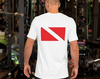 Scuba Diving Flag T-Shirt, Diver Gift, Scuba Diving Tee, Dive Flag Shirt, Underwater Adventure Tee, Diving T-Shirt, Gift for Divers