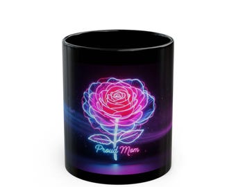 Proud Mom Mugs - Colorful Floral Design, Gift for Mother&#39;s Day, Birthday, Home Office, Coffee Lover, Ceramic Tea Cup