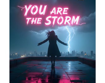 Storm Themed Matte Vertical Poster, Motivational Wall Art & Decor, Unique Gift for Her, Empowering Quotes, Modern Home Decoration