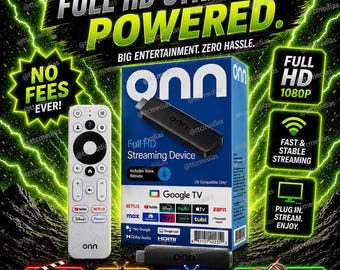 Onn HD Streaming Device Fully Programmed Live Sports TV Super Box Alternative