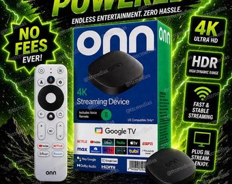 Onn 4k Streaming Device Fully Programmed Live Sports / TV Super Box Alternative
