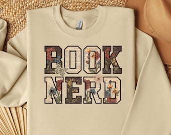 Book Nerd Sweatshirt | For the Proudly Bookish | Book Lover Crewneck