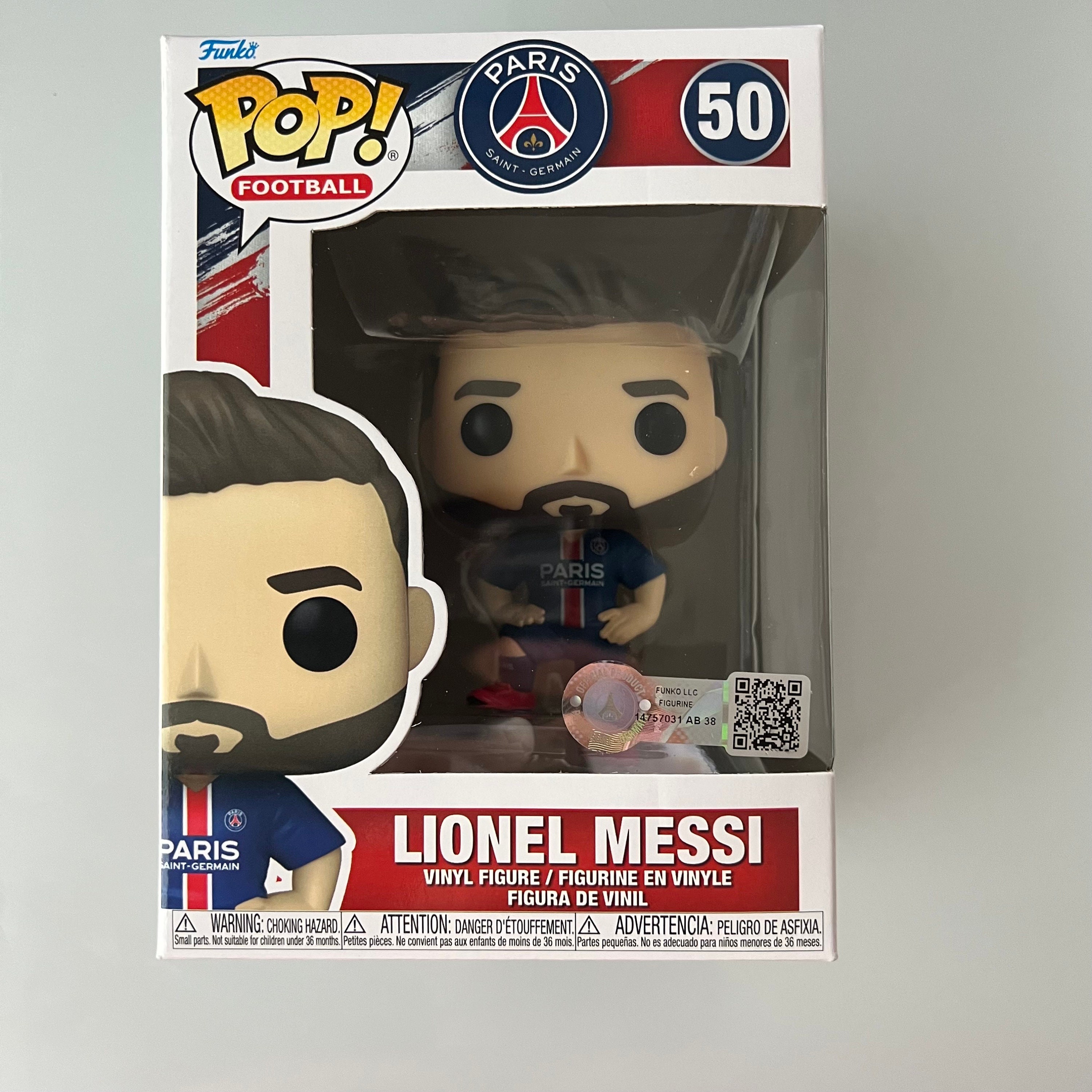 Funko POP Lionel Messi #50 Paris Saint Germain PSG Soccer With Protector