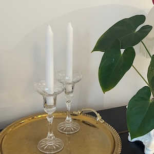 Elegant Crystal candlestick holders - vintage candlesticks
