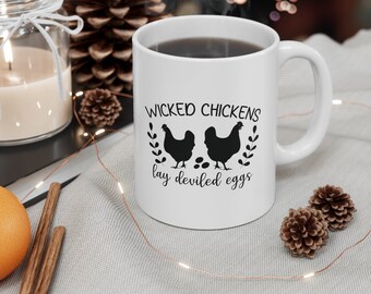 Chicken Themed Mug, Chicken Gift, Mug for Chicken Lover, Chicken Gift for Her, Ceramic Chicken Mug, Chicken Coffee Mug, Chicken Tea Mug,