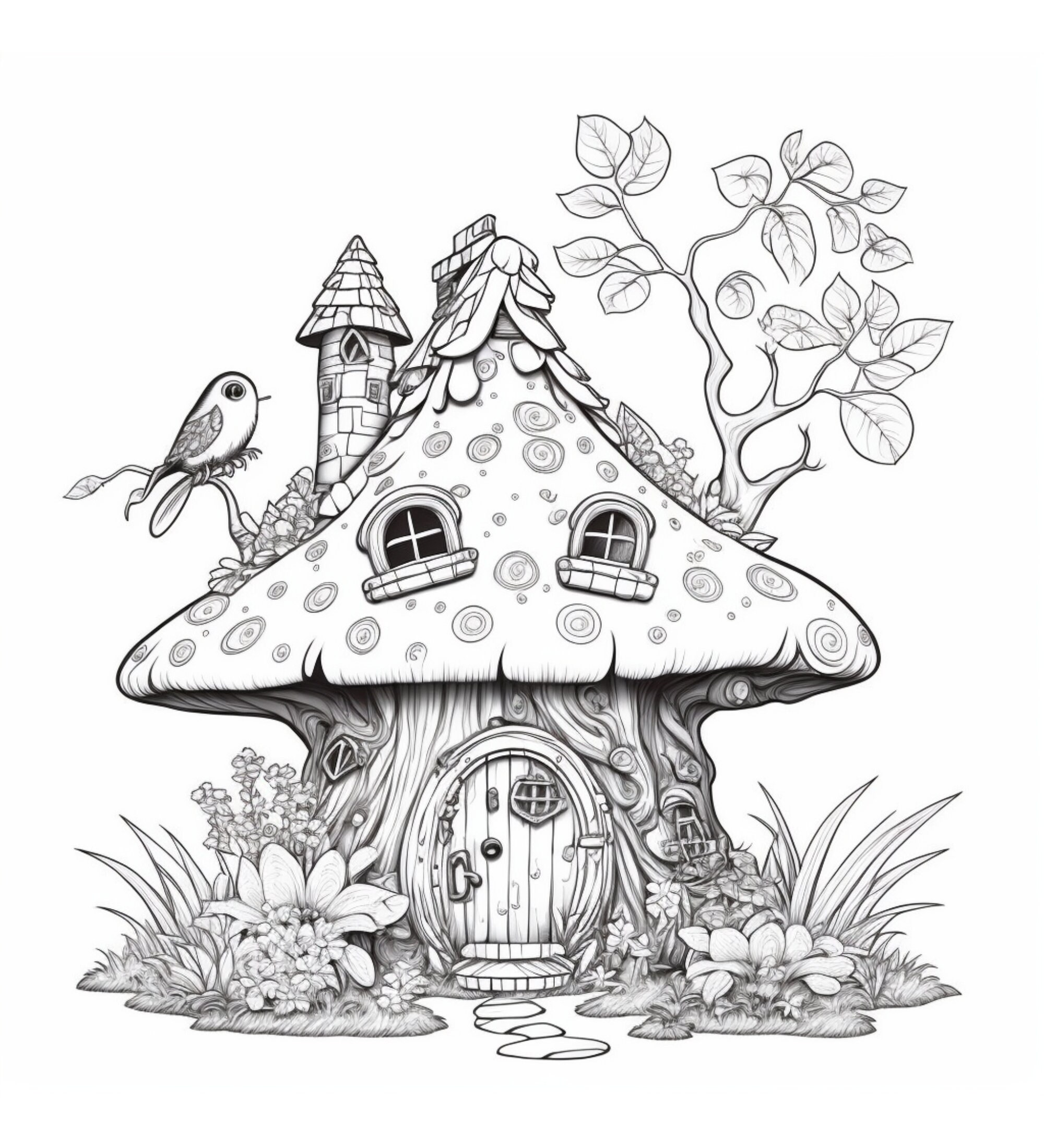 Fairy House Coloring Pages Fairy Coloring Pages Bundle Adult Coloring Pages Digital Download Fairy House Coloring Pages Fairy Coloring Pages Bundle Adult Coloring Pages Digital Download
