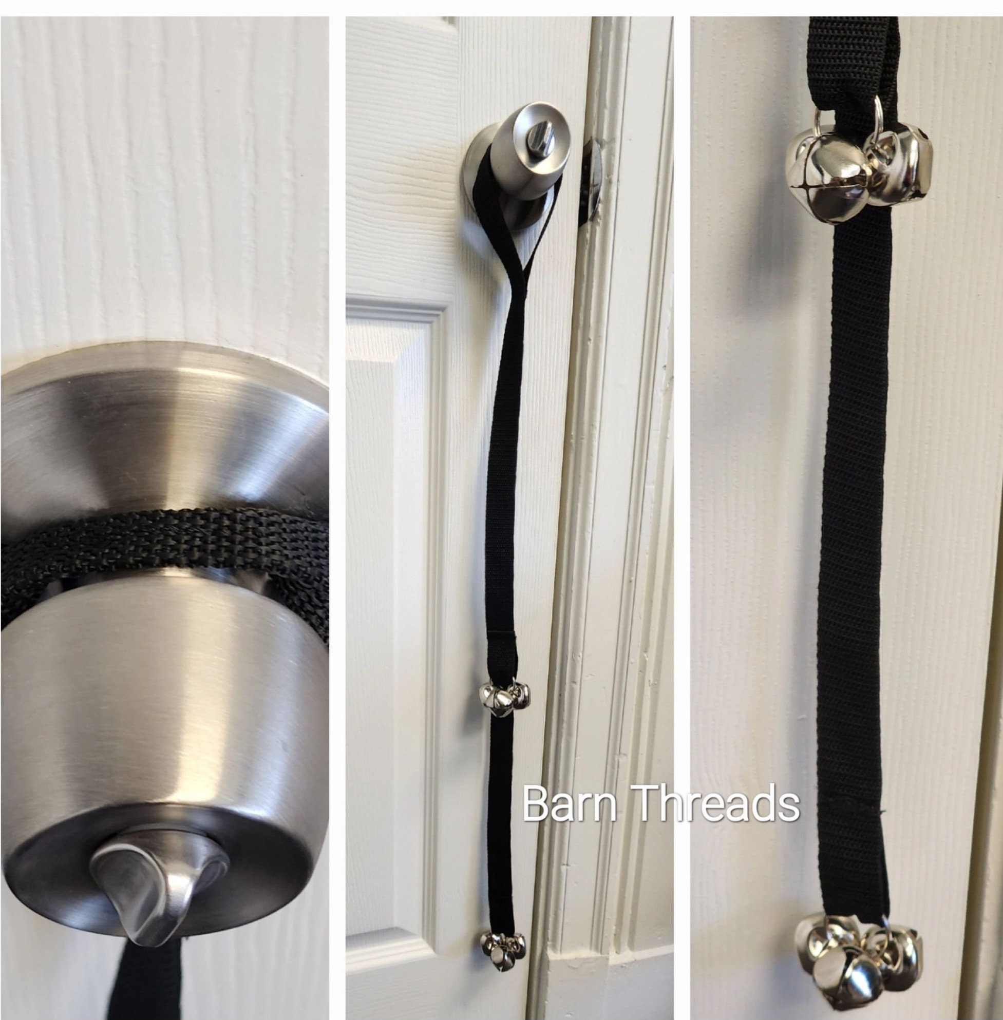 Dog Potty Training Bells 1 Wide Nylon With Metal Jingle Bells Hang on