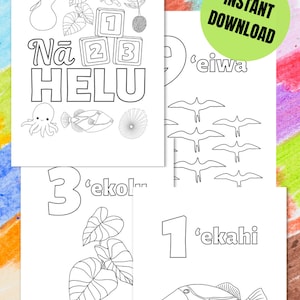 Hawaiian Printable Numbers (Nā Helu), Digital Print/Download